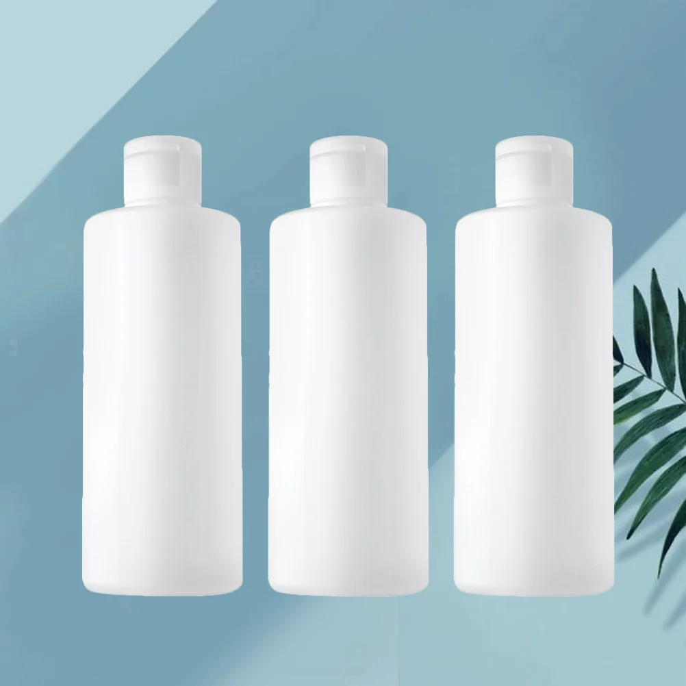 

3 Pcs Makeup Containers Travel Shampoo Bottles Separated Empty Dispenser Pump White