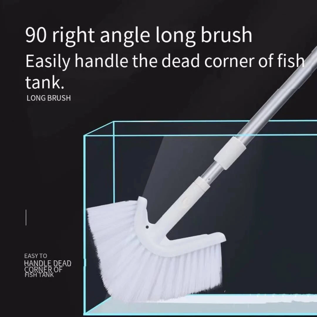 Fish tank cleaning brush long handle retractable no dead angle cleaner three-in-one algae remover aquarium accessories