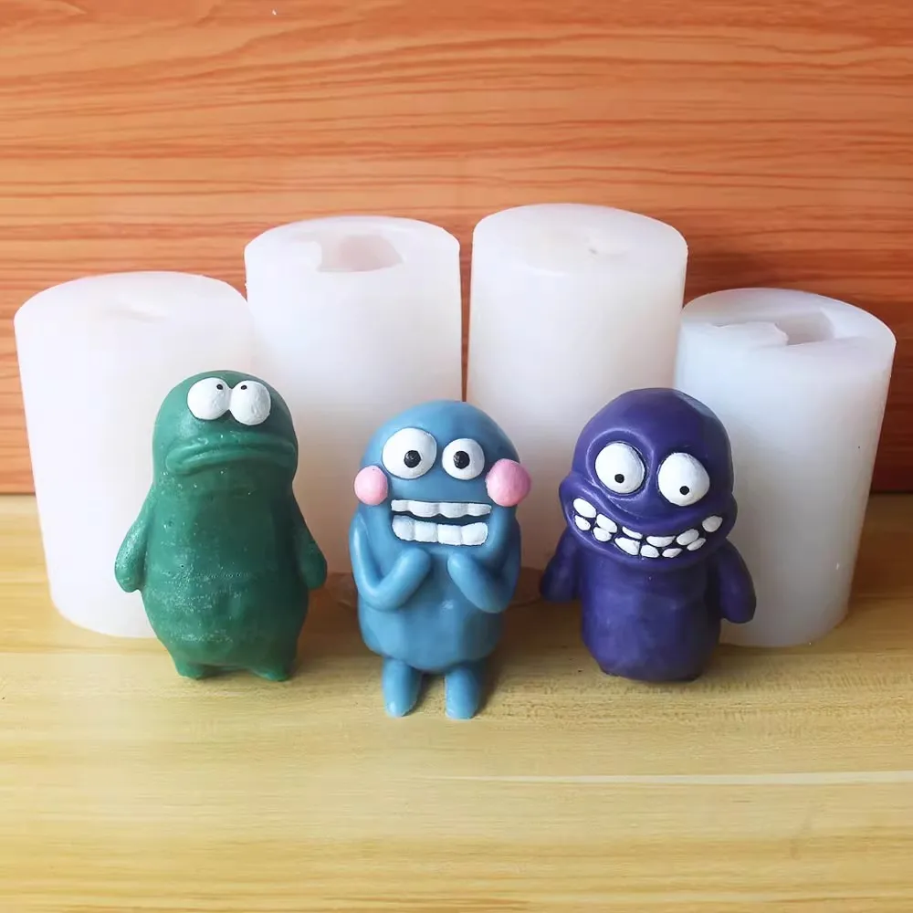 Ins ugly clay monster knead aromatherapy candle silicone mold lollipop plaster drop glue pendant silicone mold