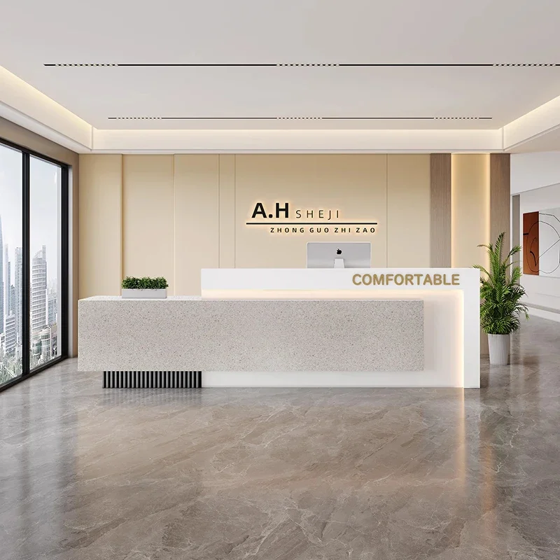 

Beauty European Reception Desks Trendy Simple Unique Reception Desk Quality Elegant Comptoir Japanese Tisch Trendy Furniture