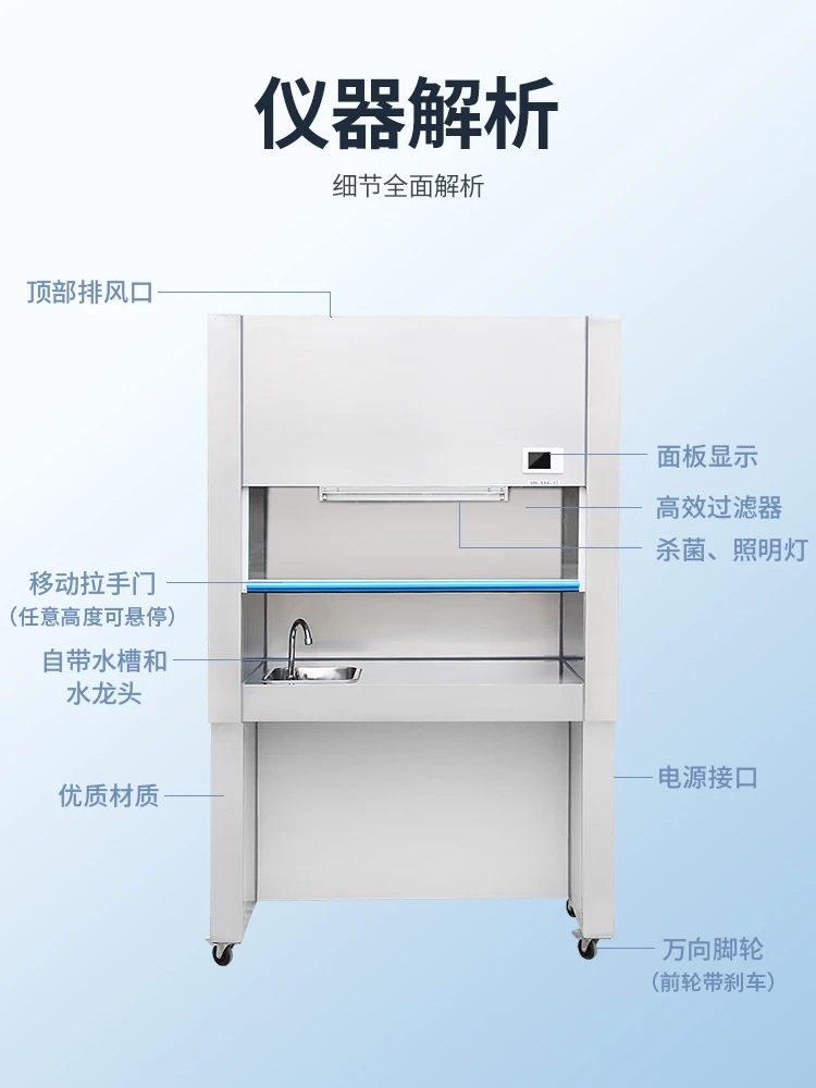 Laboratory fume hood, fume hood, TFG-12/15/18, chemical detoxification cabinet, exhaust fume hood