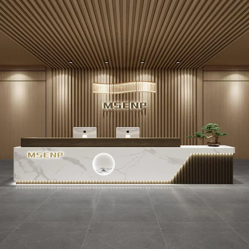 Executive Club Reception Desks Luxury Podium Cash Beauty Salon Reception Desks European Recepcion Mostrador Modern Furniture