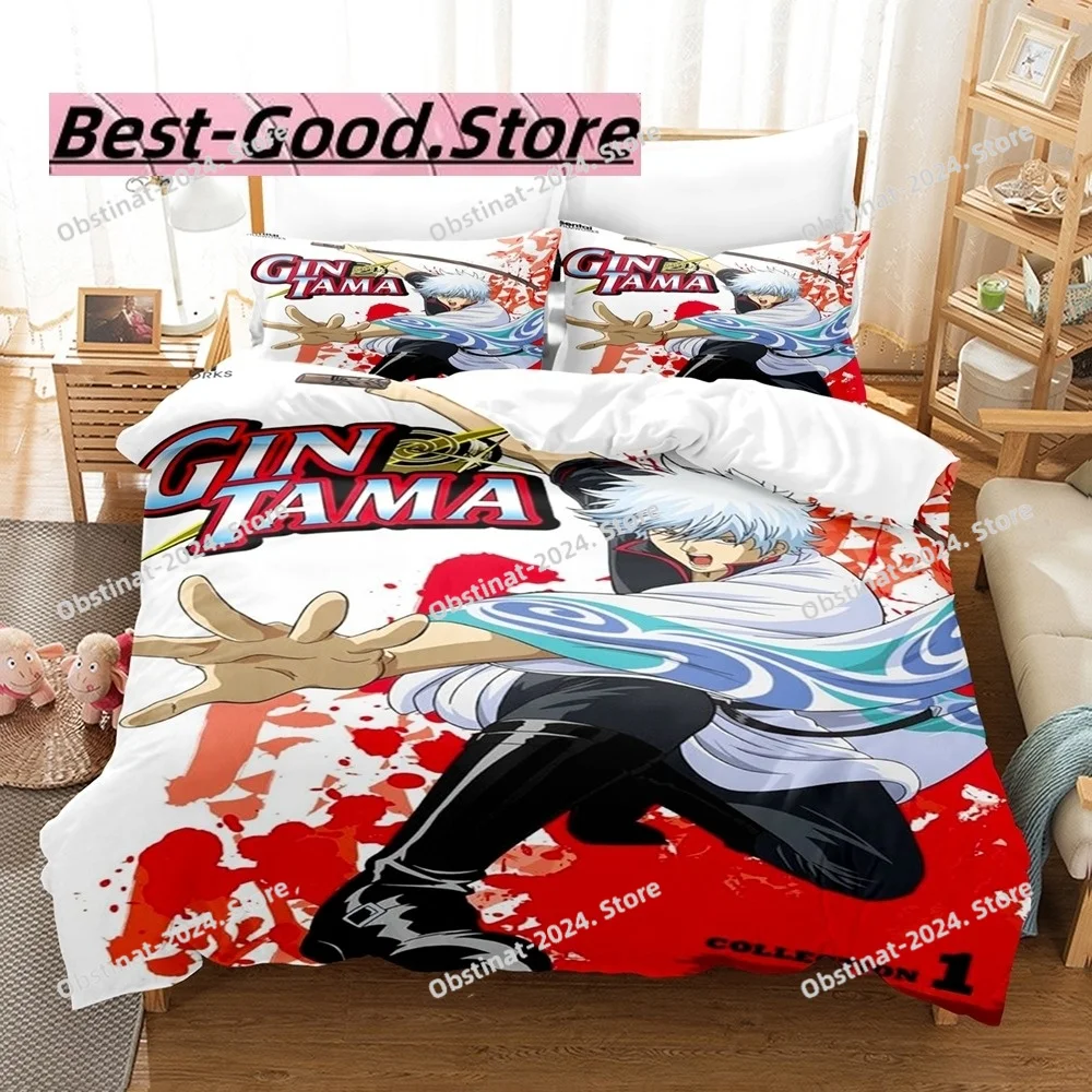 

Epic Anime GINTAMA Bedding Set Single Twin Full Queen King Size Bed Set Kids Bedroom Duvetcover Sets Anime bed sheets set