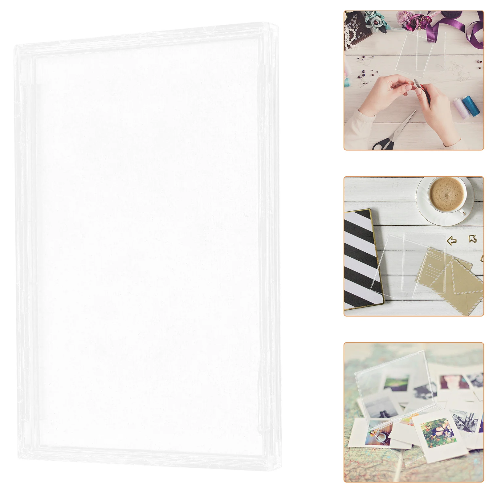 

10pcs Card Box Acrylic Hard Protector For Trading Game Cards Clear Reusable Display Case Lightweight Storage Holder Durable