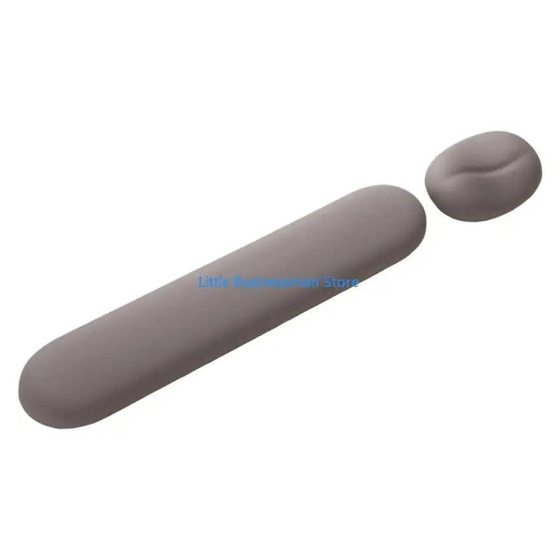 Tastatur-Maus-Handstützenset, zweiteiliger Handgelenkkomfort mit stabiler Basis für Büroarbeit Schreibtisch und Lernstunden – Detail 10