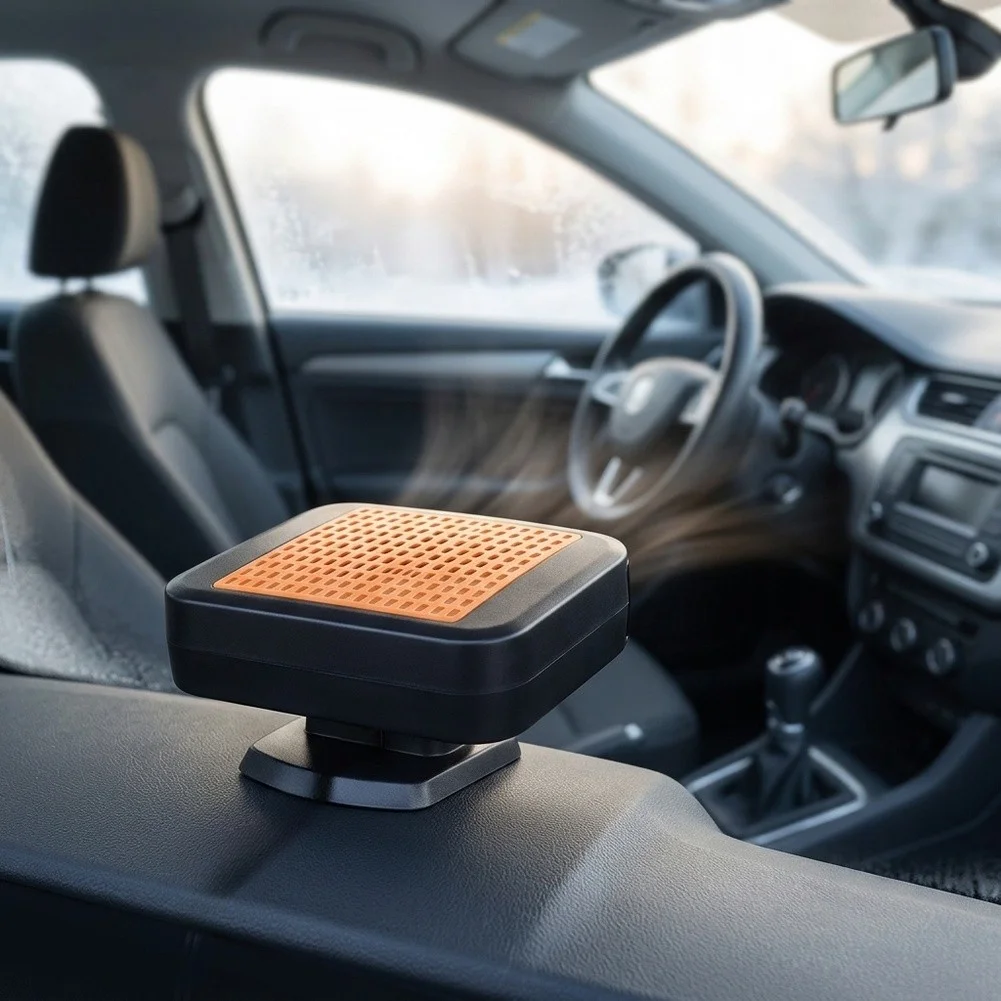 Fast-Heating 12V Portable Vehicle Heater Portable Fast Heating Auto Car- Heater Defroster Demister Electric Heater