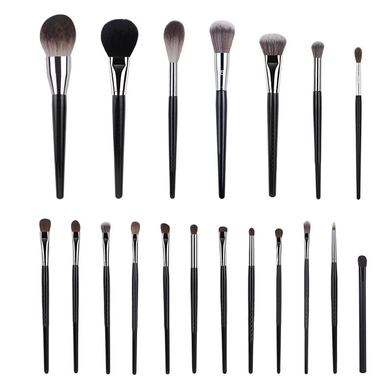 แปรงแต่งหน้าผมสัตว์นุ่ม ชุด 19 ชิ้น Eye Makeup คอนซีลเลอร์แป้งกรูมมิ่งอายแชโดว์ Lip Brush แปรงแต่งหน้ารายละเอียด