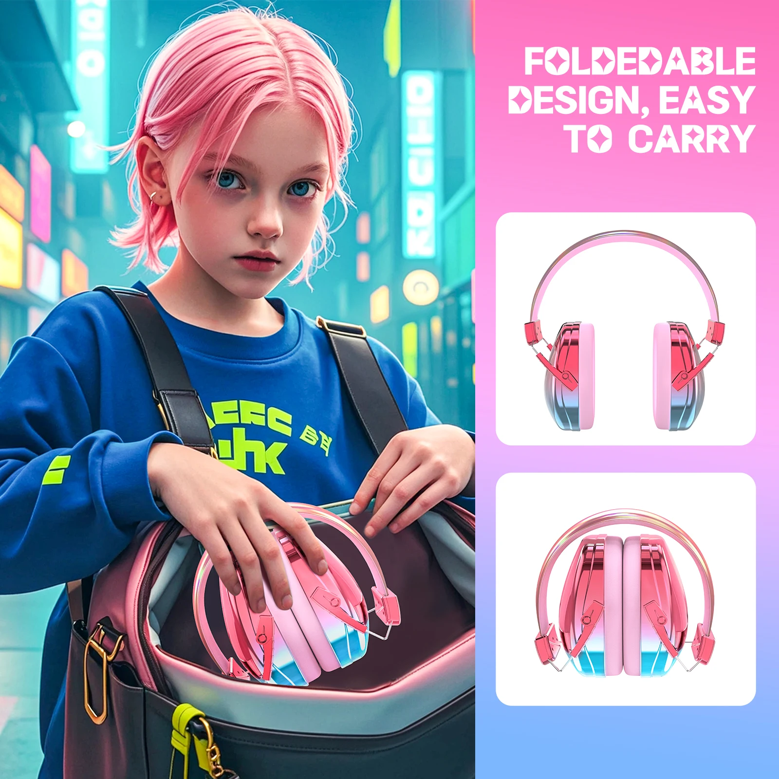 Auriculares con cancelación de ruido para niños, orejeras para niños, protección auditiva para niños, bebés, protectores auditivos con cancelación de ruido, regalos para niños