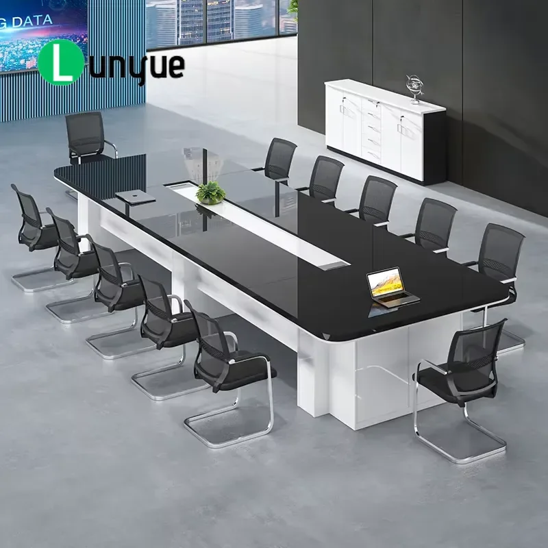 Classic Modern Office Desk Conference Table Meeting Room Boardroom Furniture Large Workstation for Business Home Office