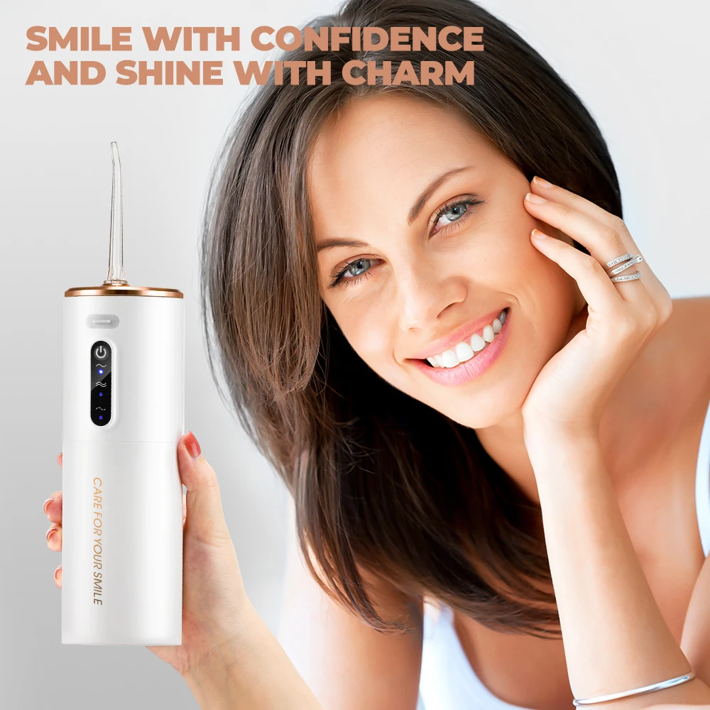 Portable Oral Irrigator Dental Water Flosser USB Rechargeable 280ml Water Jet for Teeth Whitening Dental Cleaning Health 2000rpm