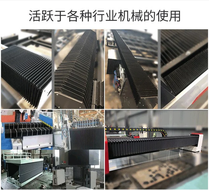 Fresadora dobrável capa protetora fole feita de material PVC