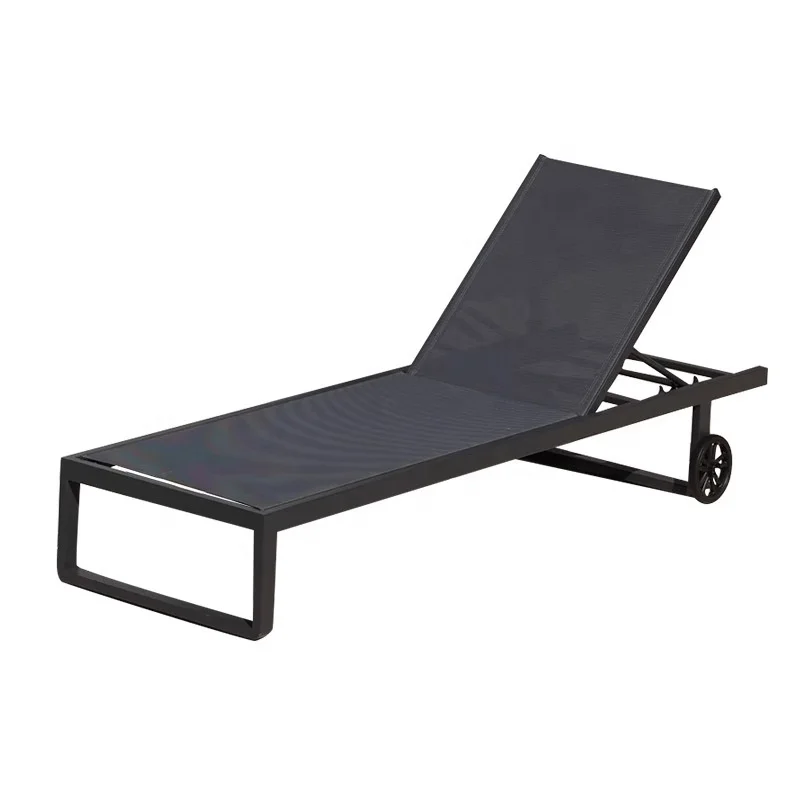 High-End Hot-selling Modern Design Outdoor Aluminum Chaise Lounge Chair All Weather Beach Seat for Hotel Swimming Pool Courtyard