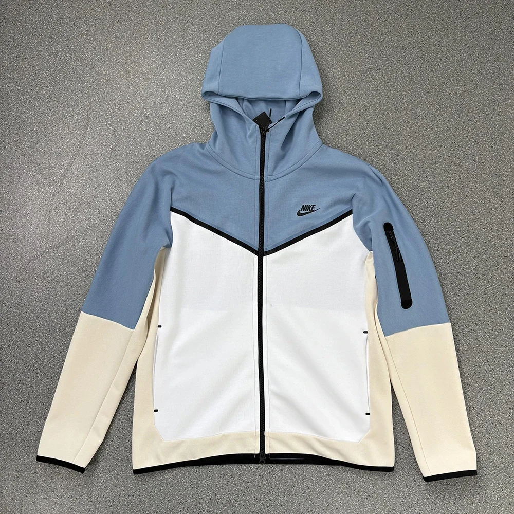 Original Nike Wind Runner Drill NSW Tech Fleece All Color Zip Jacket Hoodie Men's Sports Casual Knit Basketball Pullover Upper