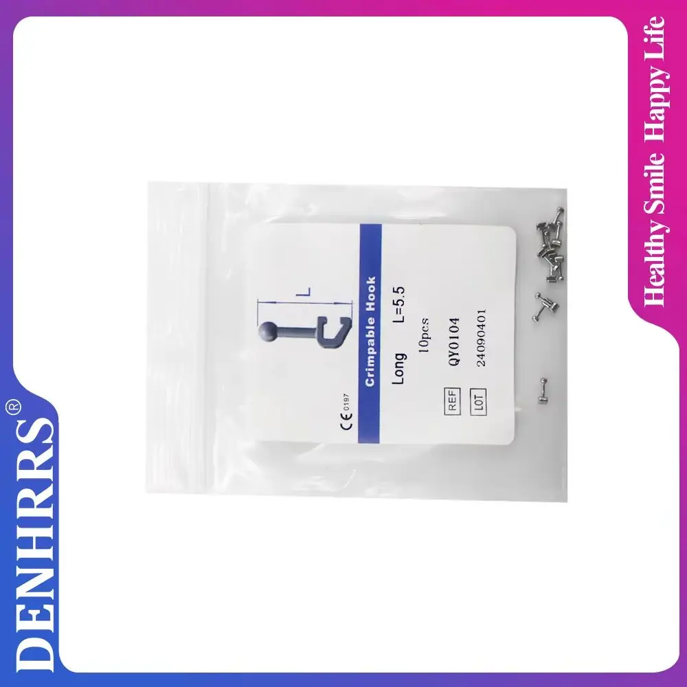 

5Packs Dental Orthodontic Sliding Crimpable Hook Long Longer Medium Short