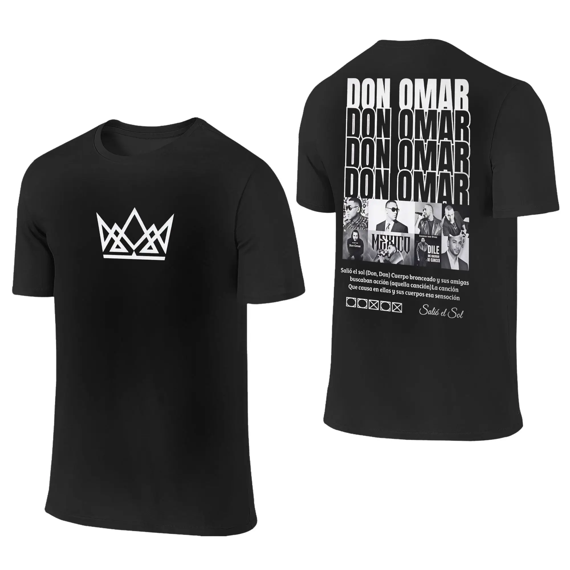 Rapper Don Omar  T-Shirt Beach  Streetwear T-Shirts Cotton Novelty Tee Shirt For Men Short Sleeve Pattern Tees