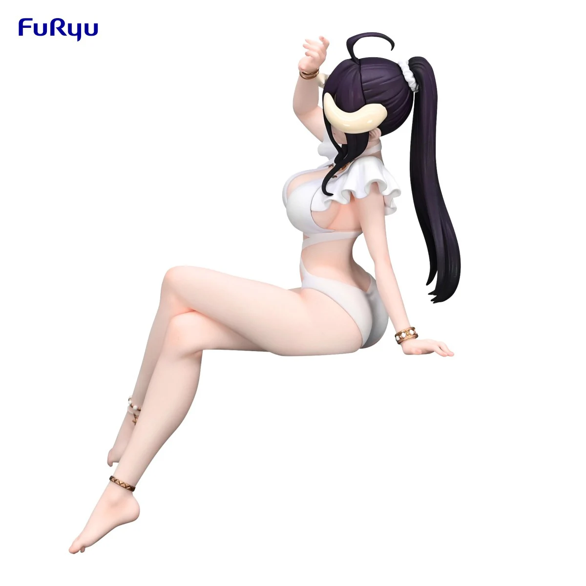 In Stock FuRyu Noodle Stopper OVERLORD ALBEDO -Swimming Wear Ver.- PVC 16CM Anime Action Figures Model Collection Toy