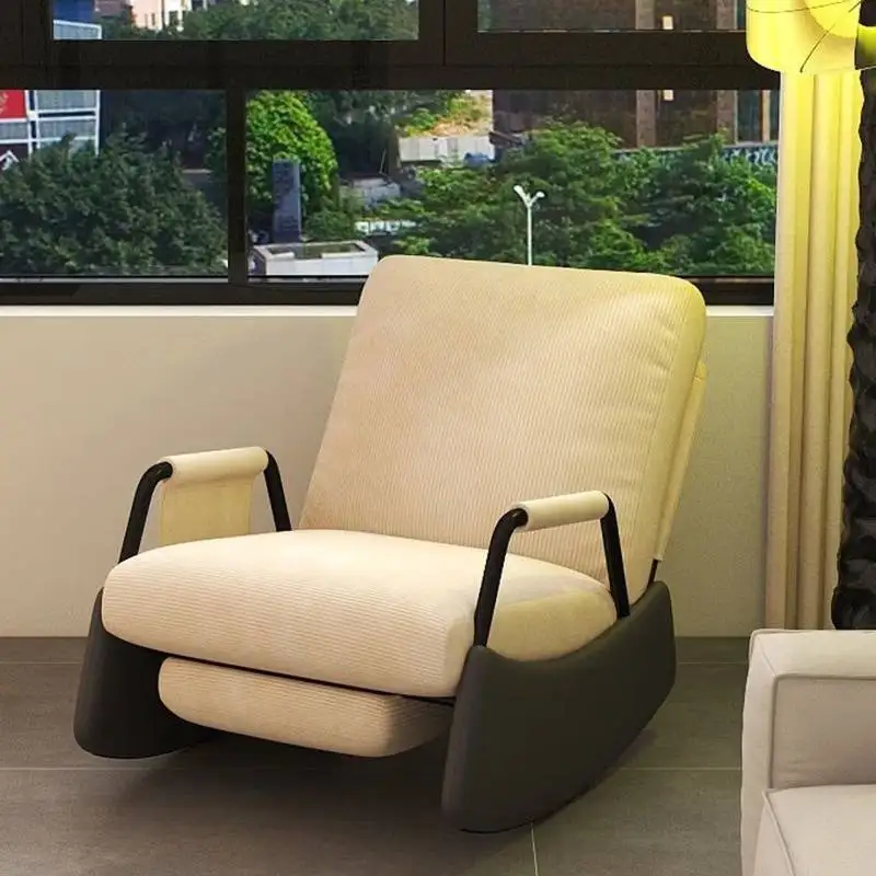 

Armrest Relax Living Room Chairs Modern Nordic Cozy Bedroom Recliner Chair Designer Balcony Sillones Modernos Furniture Home