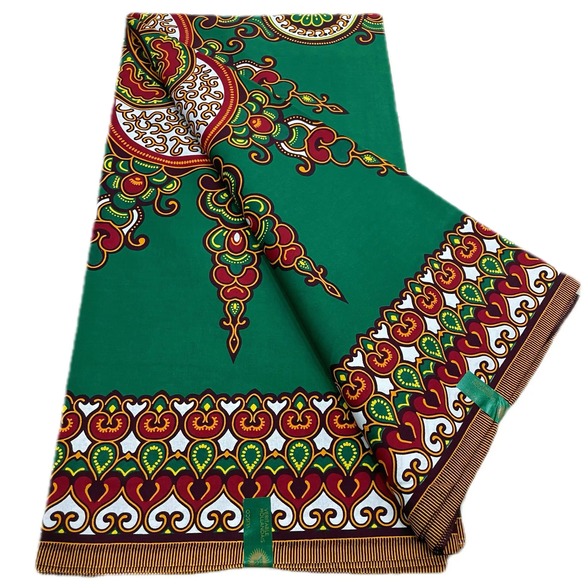 African Wax Fabrics Soft 100% Cotton Quality Fashion Printing Batik Hollan Ankara Wax Fabric For Sewing Women Dress 6Yards