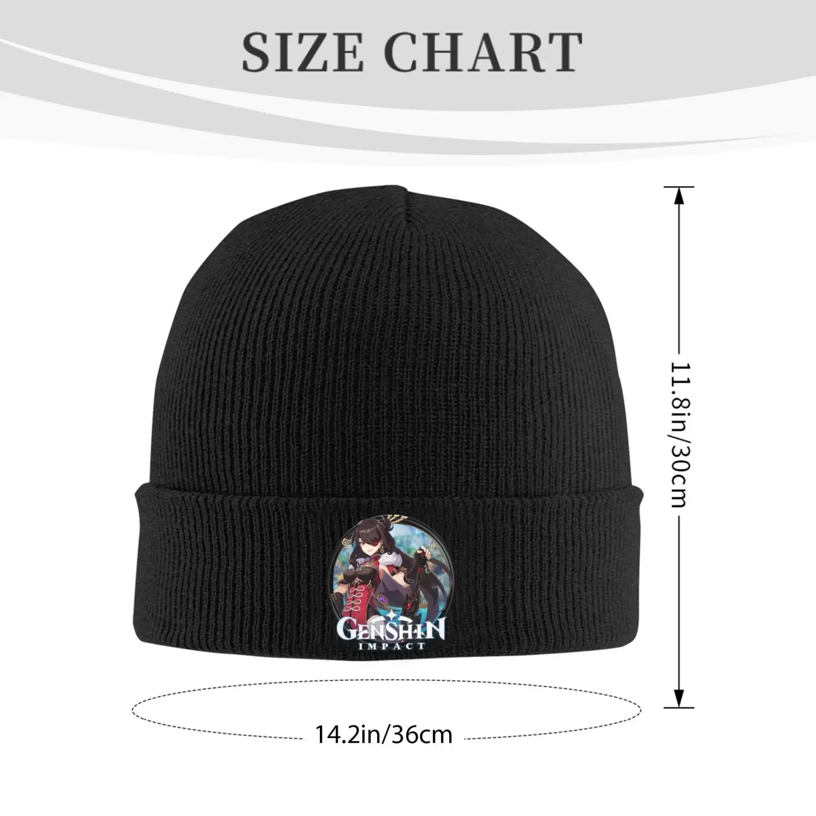 Genshin Impact Beidou Unisex Knitted Hat Outdoor Warm Men Solid Color Crimping Skullies Beanie Cap Hip Hop  Winter Ski Caps