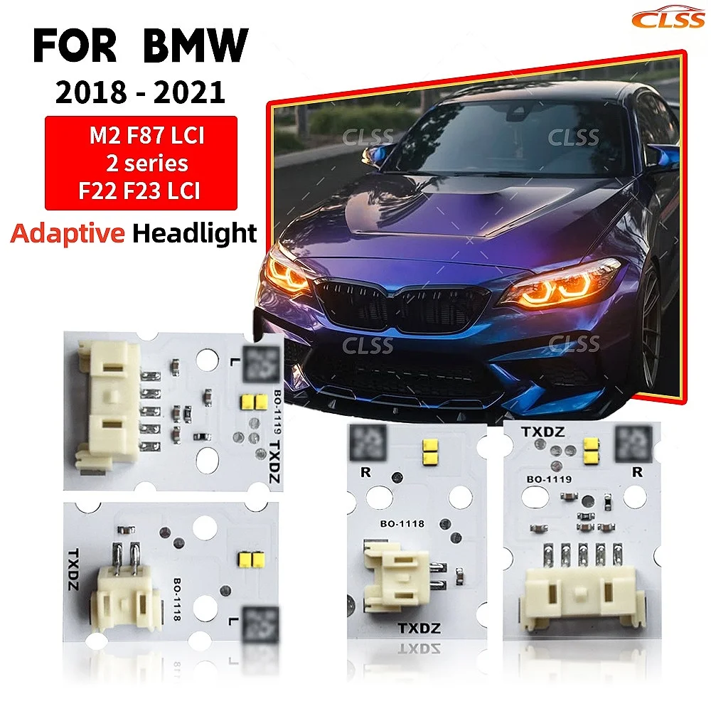 

M2 Angel Eyes For BMW 2 Series F22 F23 F87 LCI 2018-21 LED Headlight Daytime Running Light DRL Daylight 63117494851 63117494852