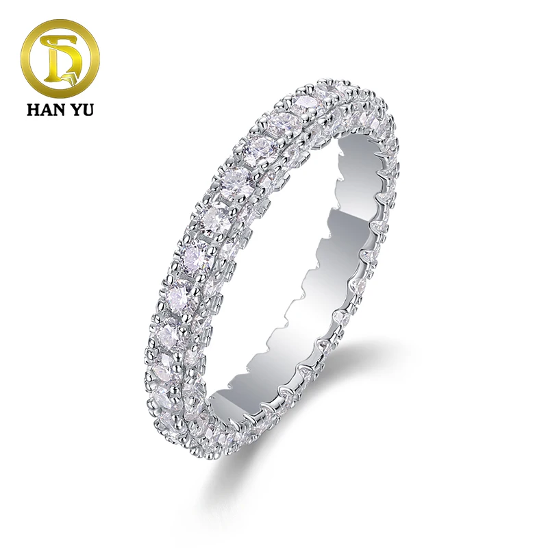 

Wholesale Twist-Around Design S925 Silver High Quality Moissanite Diamond Women Rings