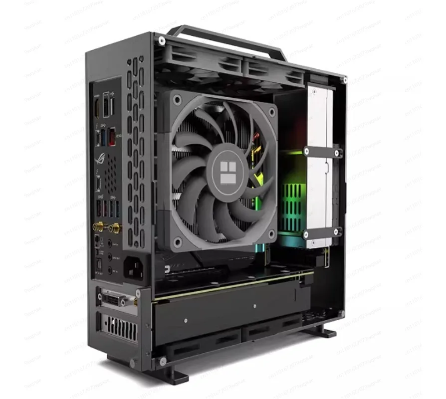 A24-V5 2.0 Mini ITX Case, Dual Slot Graphics & 1U PSU Support, Double Sided Chamfered Aluminum PC Case