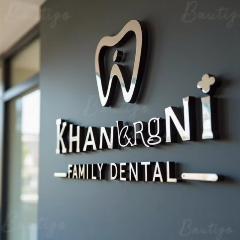 Custom Made 3D Metal Sign For Storefront Outdoor Durable Waterproof Business Signage Suitable For Restaurant Mall Office