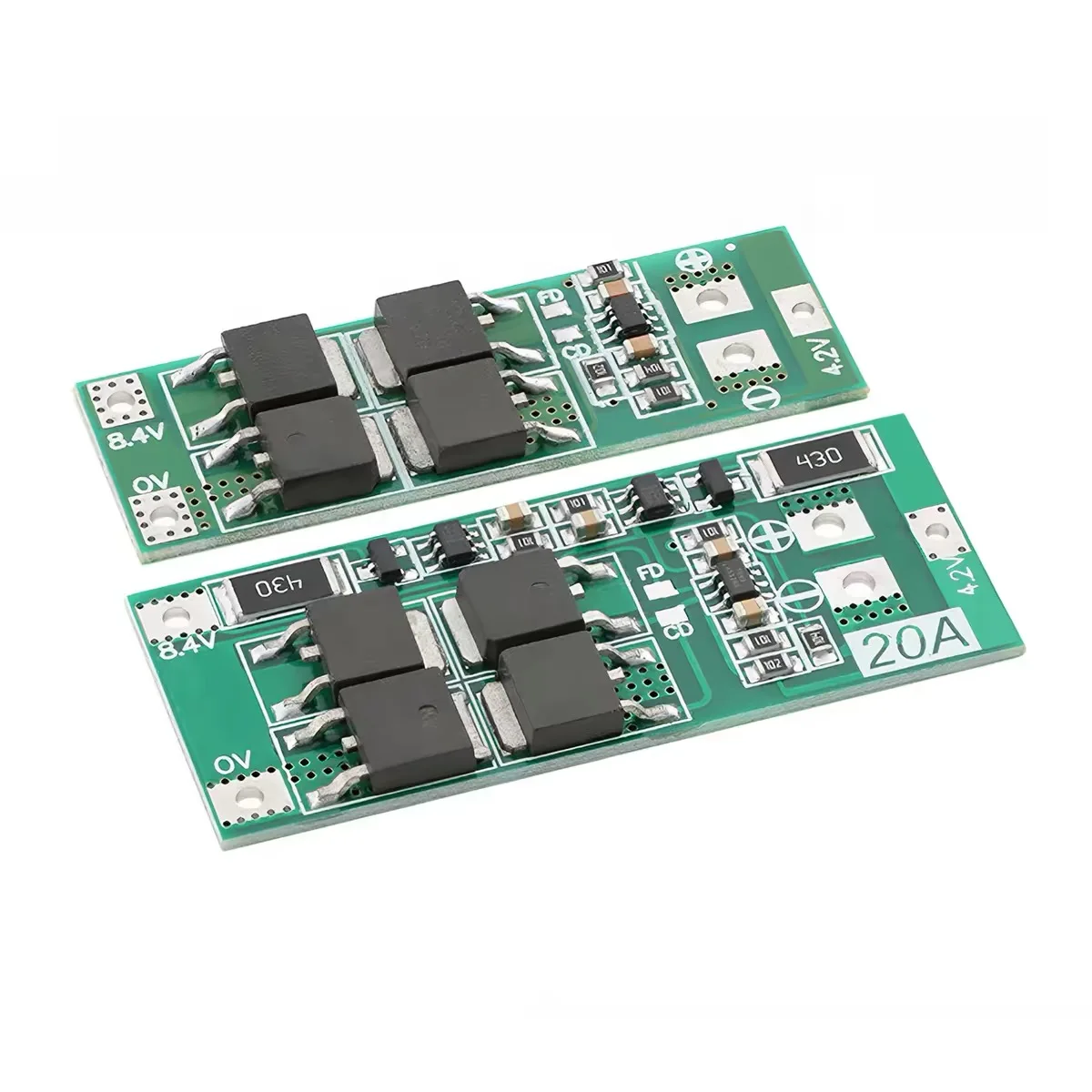 5pcs 2S 7.4V 8.4V 18650 Battery Protection Board, 2 Series Li-ion Pack Overcharge Overdischarge Short Circuit Protection Module