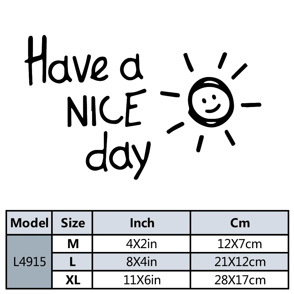 Cute Have A Nice Day Stickers Car Car Both Body Stickers Decal Car Wrap Vinyl Film Automobiles Products Car Accessories