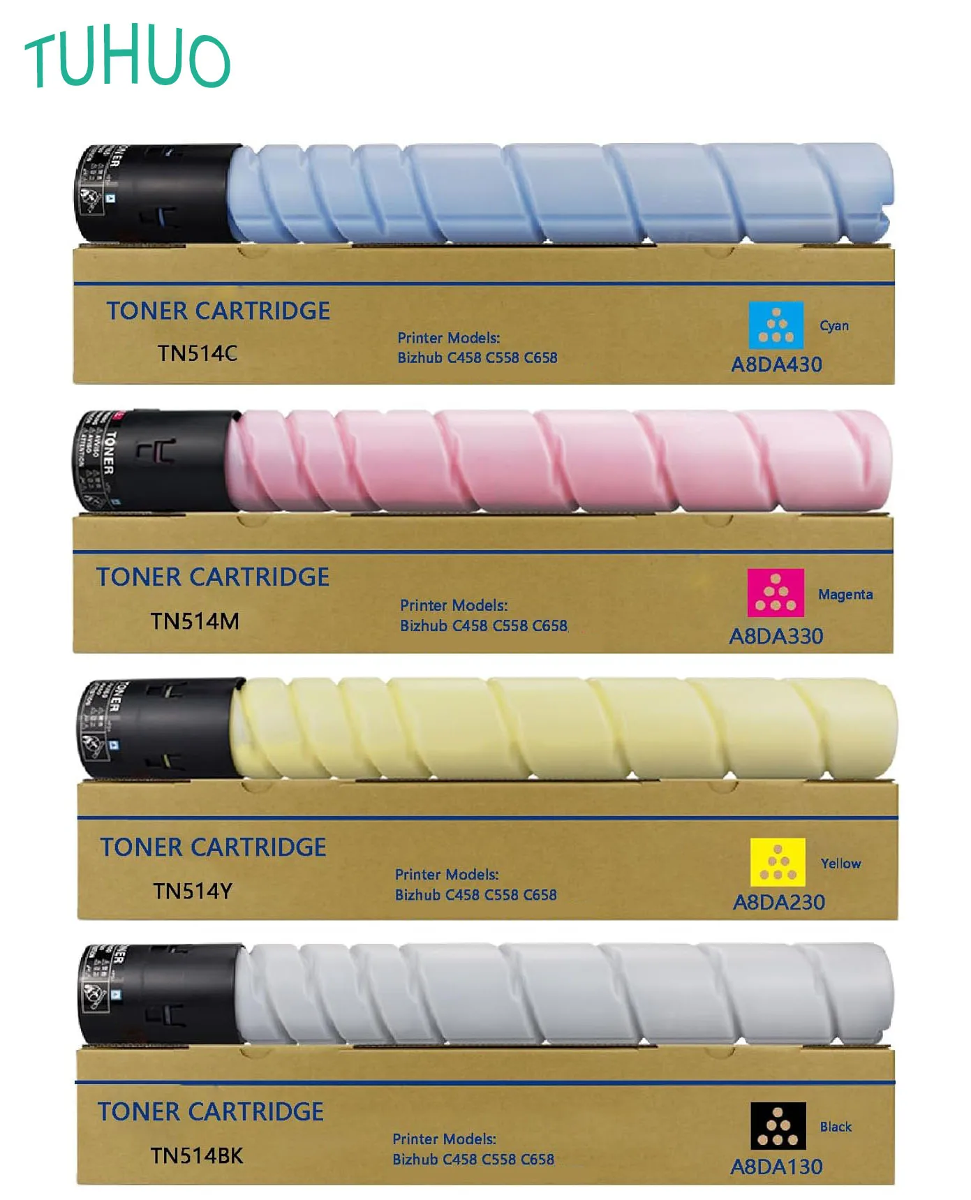 

1PCS TN514 (A9E8130 A9E8430 A9E8330 A9E8230) Toner Cartridge For Konica Minolta Bizhub C458 C558 C658 Copier Toner