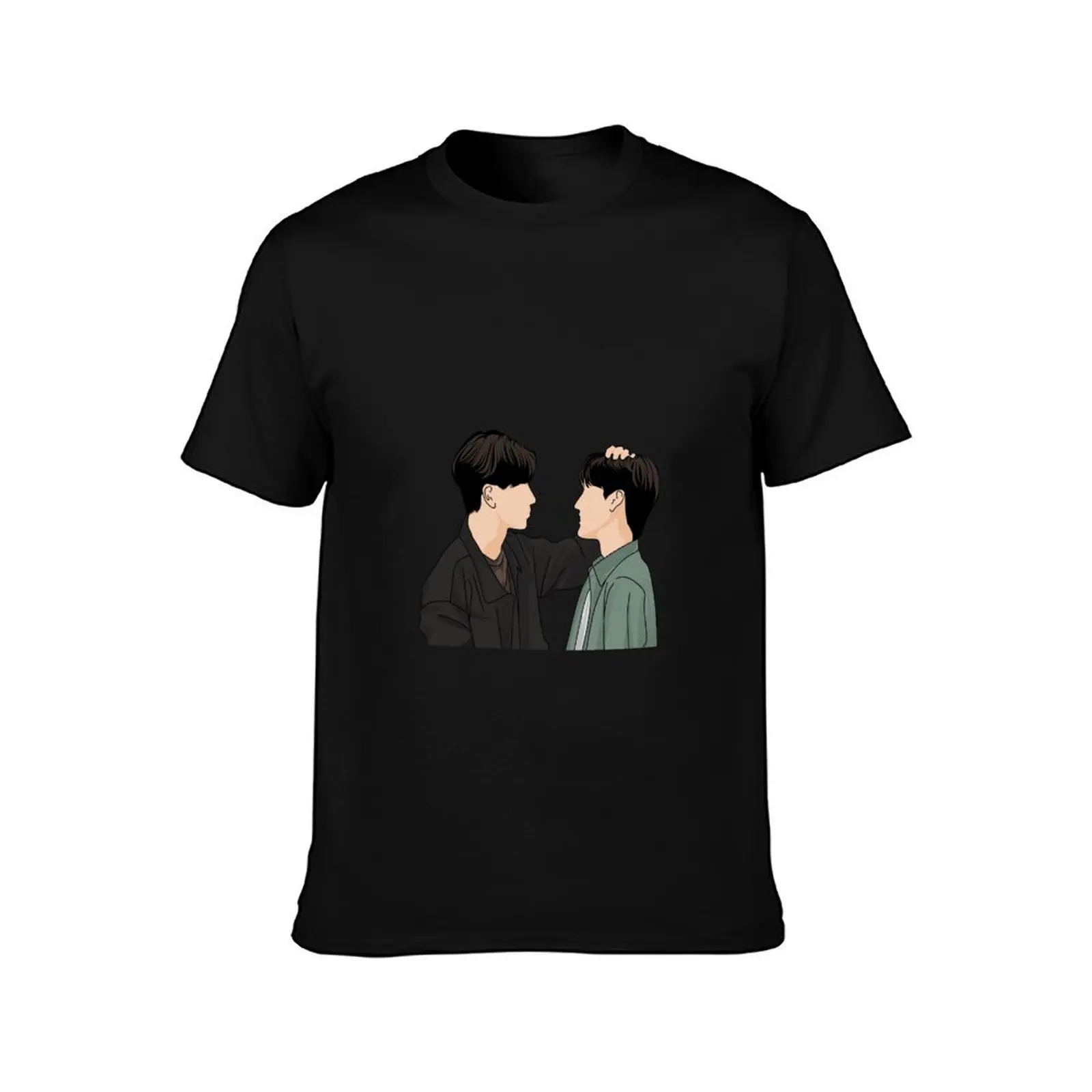 Yotha x Gun – Perfect 10 Liners PerthSanta Thai BL Fanart تي شيرت أسود صيفي علوي ملابس جمالية ملابس فاخرة للرجال