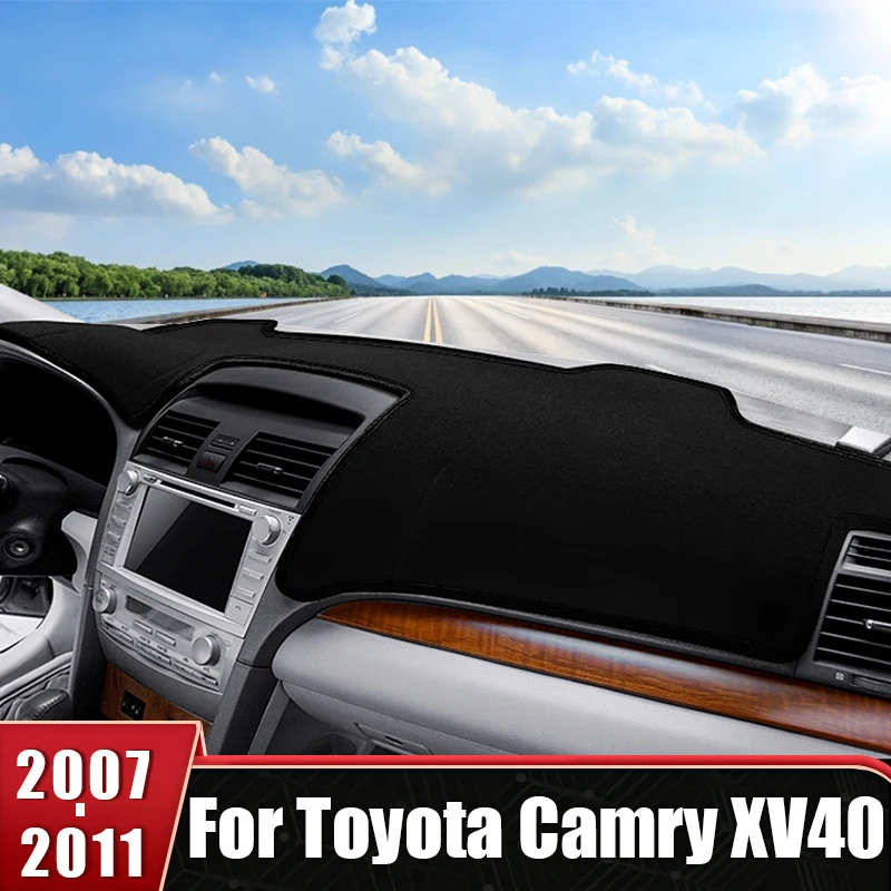 

For Toyota Camry 40 XV40 2007 2008 2009 2010 2011 Car Dashboard Avoid Light Cover Anti-UV Non-Slip Mat Instrument Carpets Case