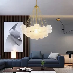 Nordic modern pendant light glass ball gold ceiling light creative living room home decoration lighting E27 LED pendant light