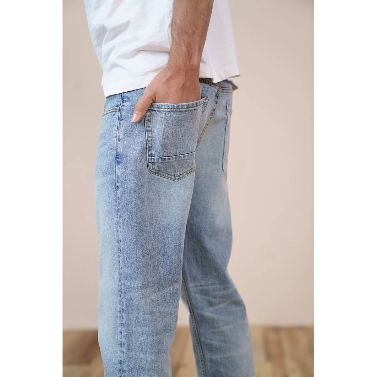 SIWMOOD-pantalones vaqueros lavados con láser para hombre, jeans clásicos ajustados de alta calidad, SJ170768, primavera, 2024