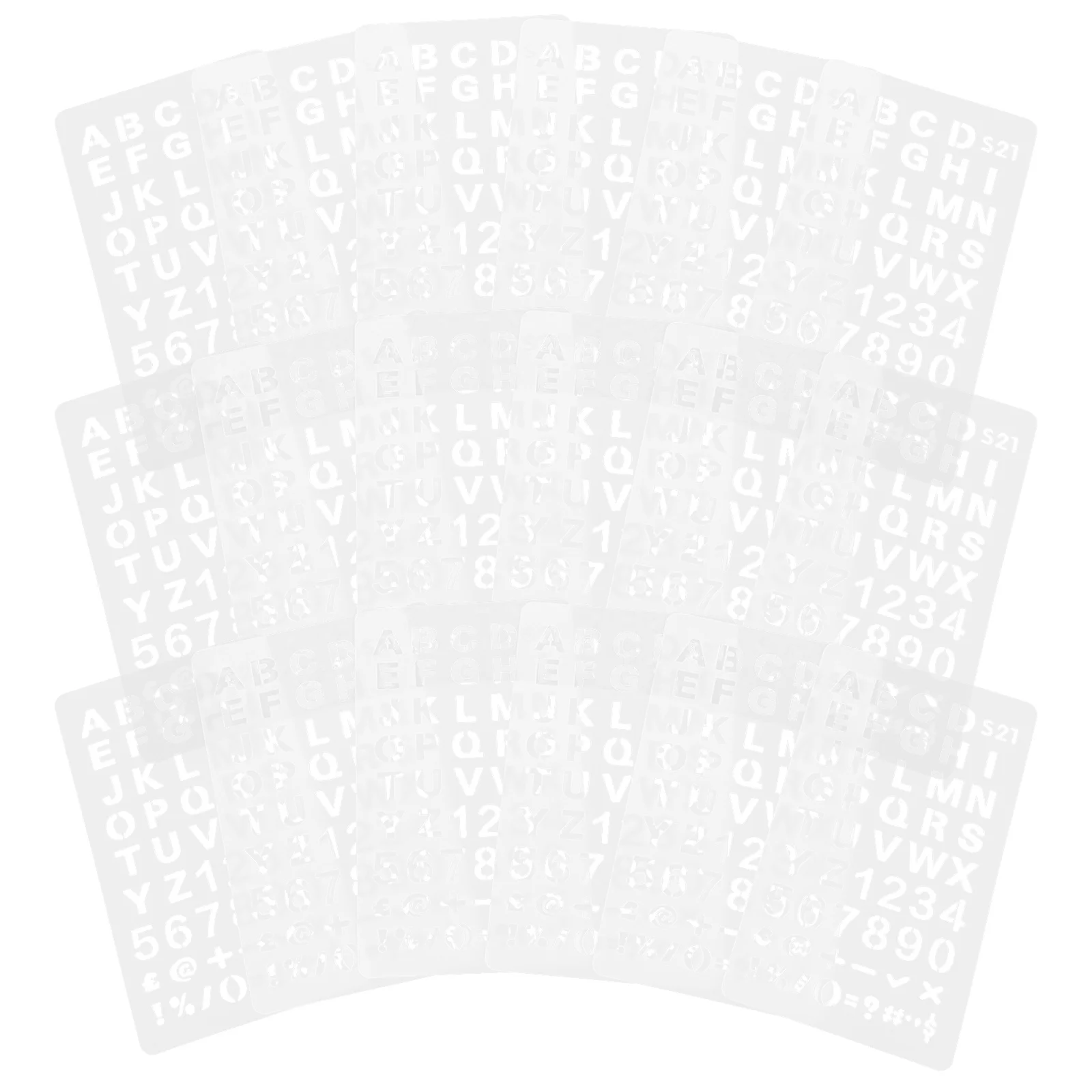 

20Pcs Plastic Hollow Number Stencil Template Reusable Letter Stencils for Painting Scrapbook Journal Notebook Fabric Wall Art