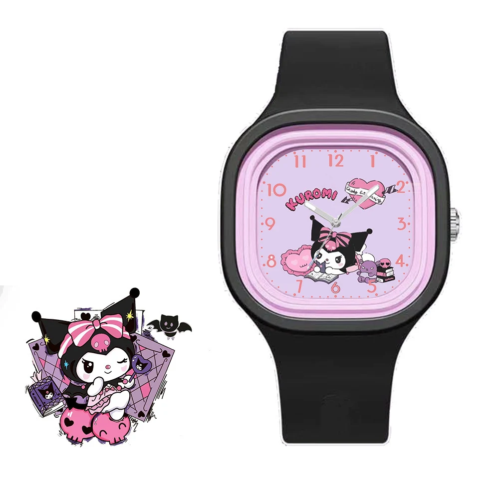 Sanrio Hello Kitty dzieci zegarki Cartoon Kuromi Girls cyfrowy zegar dla dzieci zabawki uczeń najlepszy prezent reloj para ninos ﻿