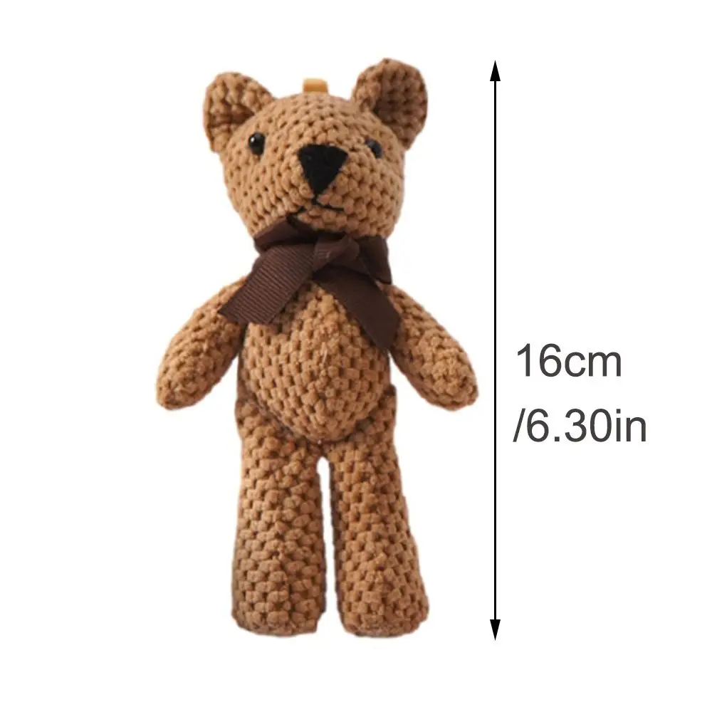 Plush Pineapple Bear Doll Keychain Fashion Soft 16cm Stuffed Animal Toy Creative Super Cute Stuffed Bear