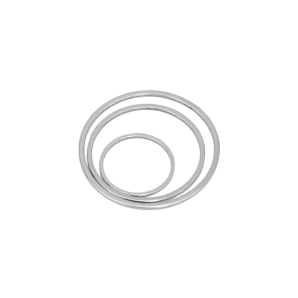 Stainless Steel Gold Seamless Circle Round Links O Ring Connectors For DIY Handmade Earring Necklace Making Supplies 12mm-35mm