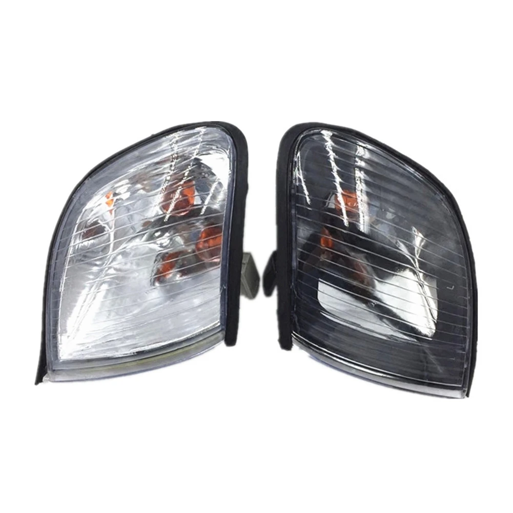 Pair Front Headlight Corner Light Turn Signal Indicator Lamp White Main in Car Light