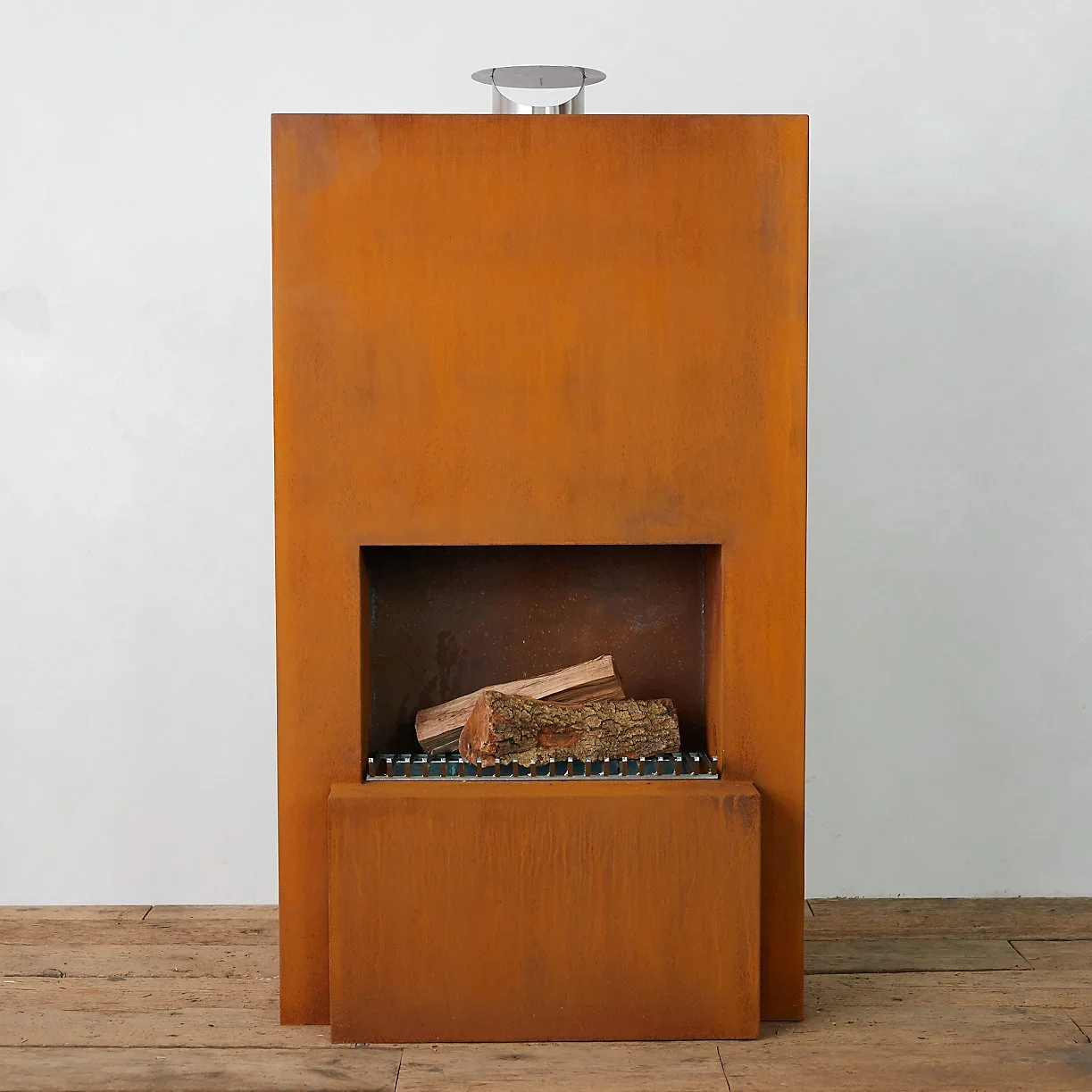 Outdoor Freestanding Rusty Fireplace Indoor Wood Burning Corten Steel Heating Stove