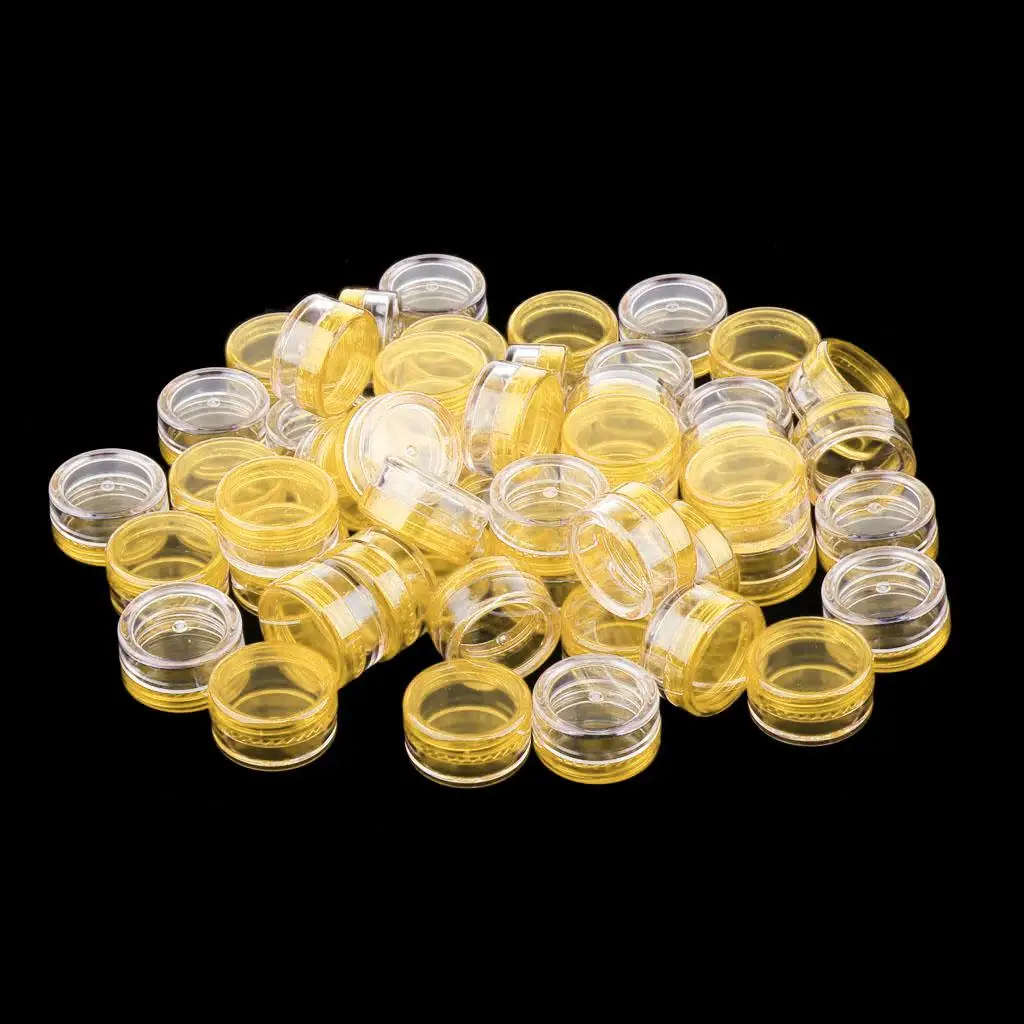 50x Makeup Eyeshadow Jars Pots Portable Lip Balm Cosmetic Case Box 5g