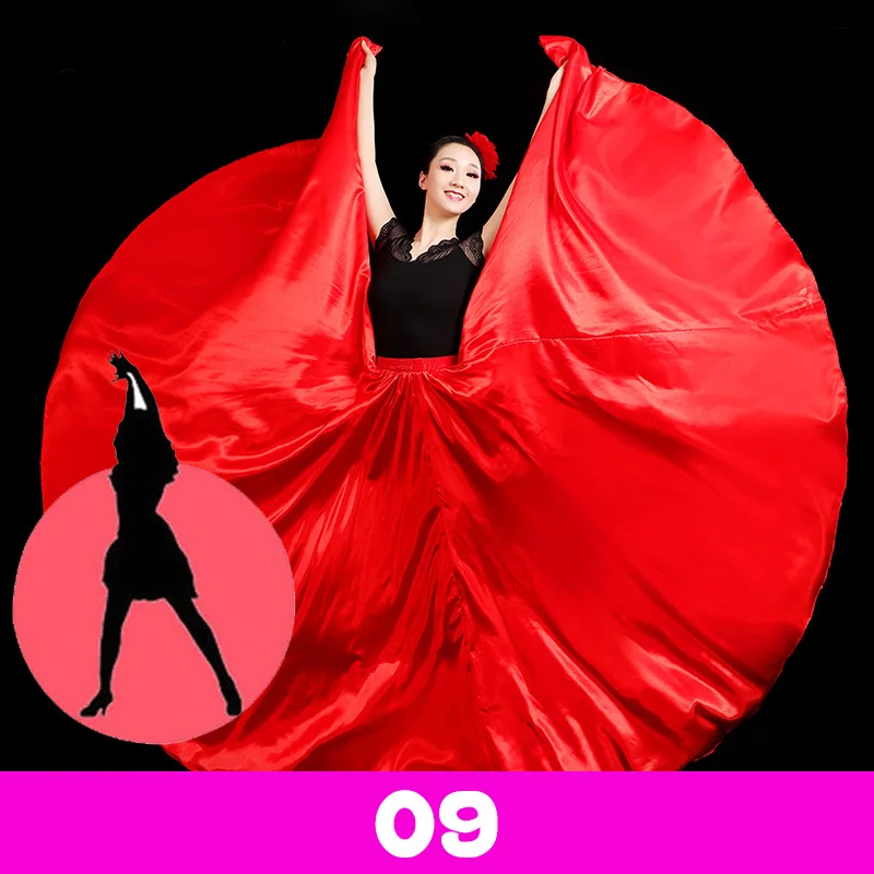 Vestido de Flamenco para mujer, traje de baile clásico, Swing grande, para práctica de baile, actuación en escenario, 360/540/720