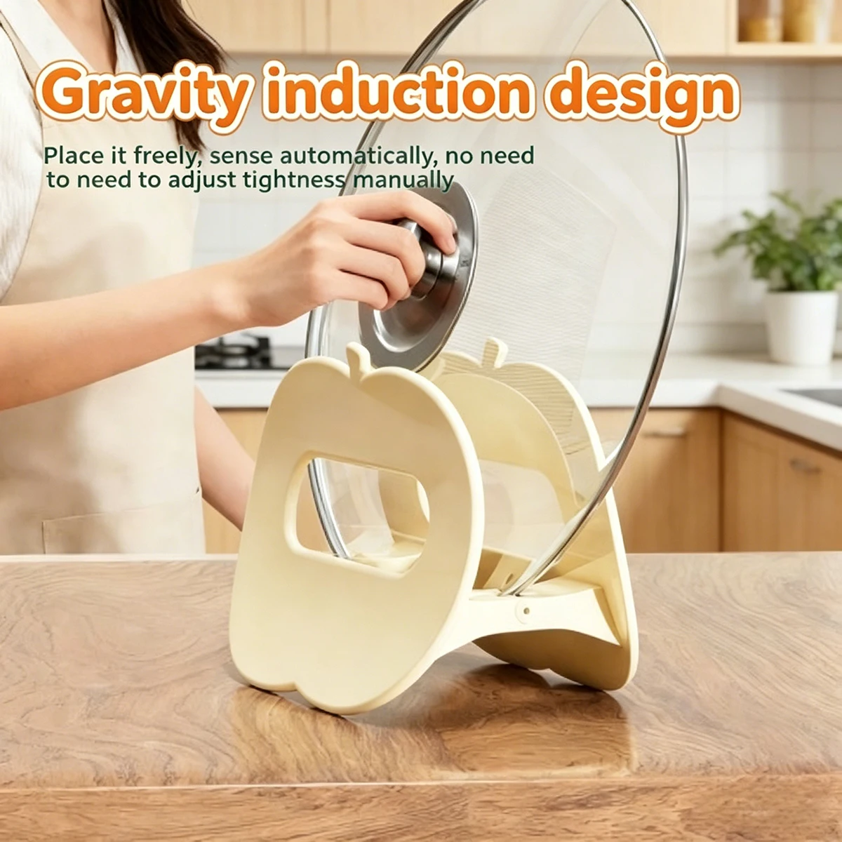 1pc cream style Cutting Board Utensil Holder Rack Multi Functional Draining Shelf Kitchen Countertop Space Saving ﻿