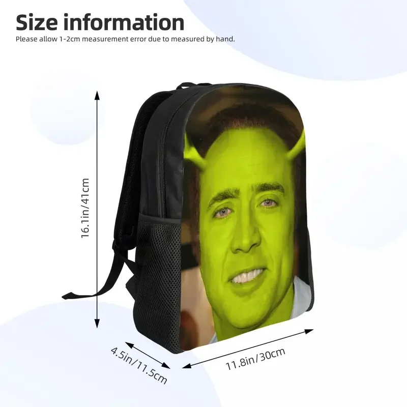 Personalized Nicolas Cage Meme Backpacks Women Men Basic Bookbag for College School Bags