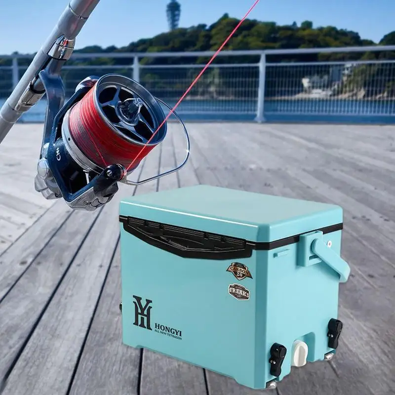 Portable Ultra-Light Ice Chest Cooler Travel Cooler Beverages Picnics Barbecues Boats Keeps for Outdoor Fishing Accessories