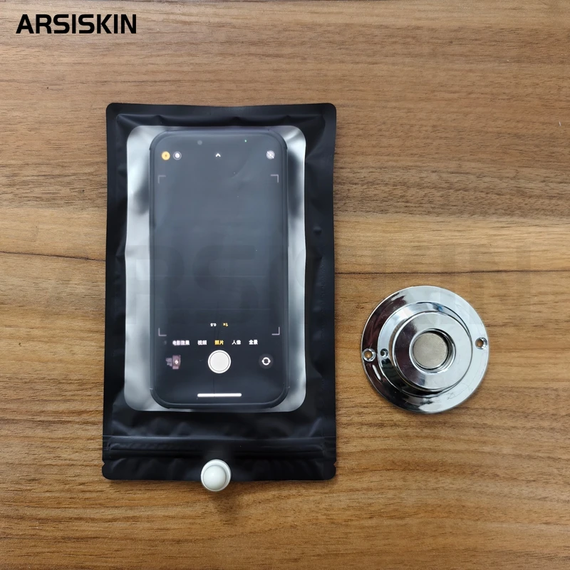 

100Sets Anti Camera Bag No Photography Allowed Bag Reuse No Photo Phone Bag Black PE Universal Phone Pouch For Wedding Events