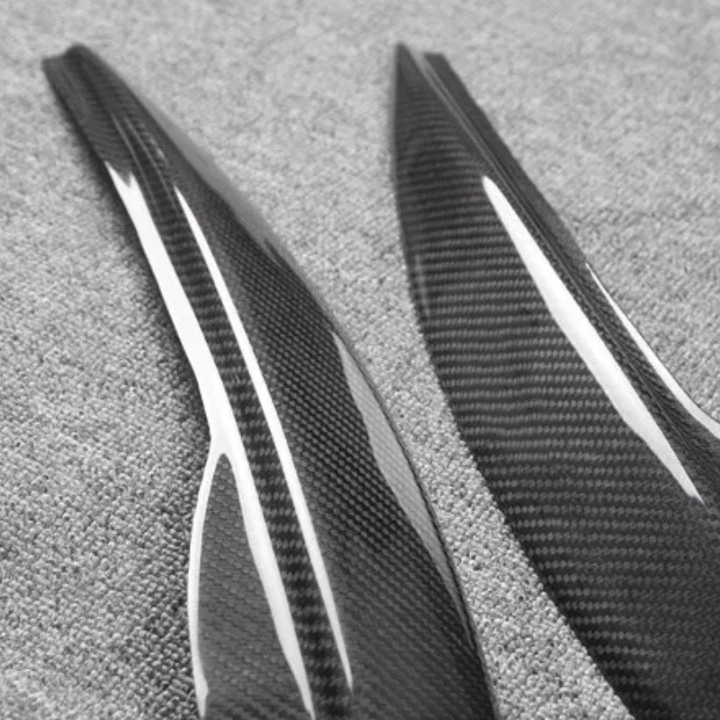 Carbon Fiber Headlamp Eyebrow for Honda FIT JAZZ 09 10 11 12 Modified Car Front Headlight Trim One Pair