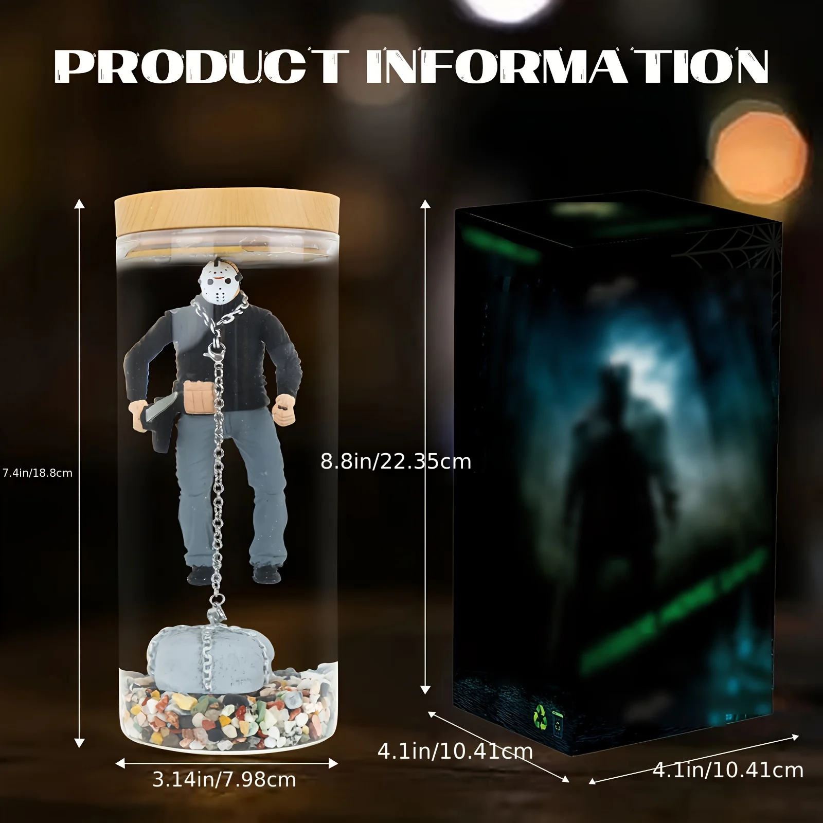 ジェイソン・ウォーカーズ、ヴィンテージホラーランプ、ホラーデコレーション、ホラー映画デコレーション、ホラーギフト、怖いコレクターウォーターランプ、ホラーデコレーション