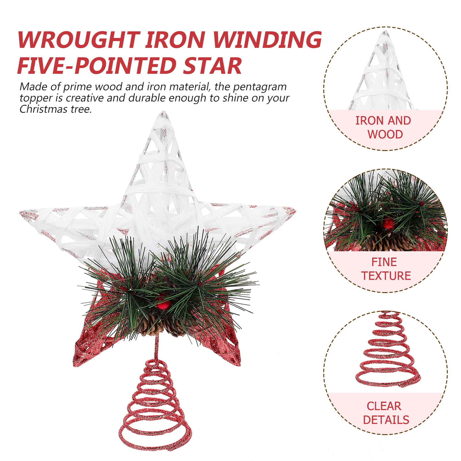 

Jesus Tree Top Star Decoration Christmas Decorations Stars Iron Topper No Lights