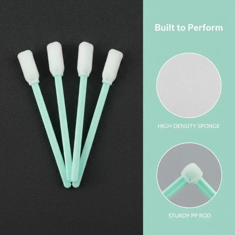 Dust Free Foam Cleaning Swabs 50 Pack Lint Free High Absorbent Sponge Head For Precision Electronics Oil Stain Cleaning
